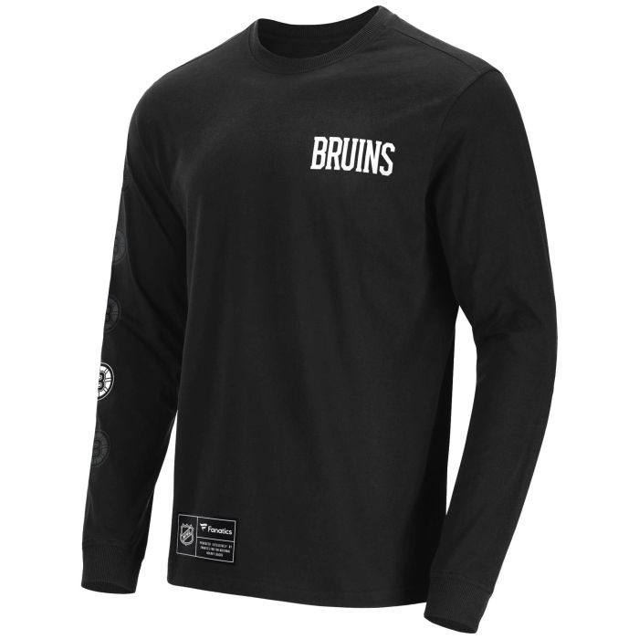 Fanatics Mono Tee met Lange Mouw Boston Bruins Black