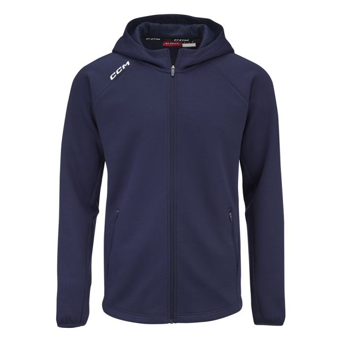 CCM Premium Tech Full Zip Hoodie JR Navy