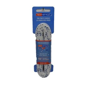 TEX STYLE Polyester Laces White 304 Molded Tip